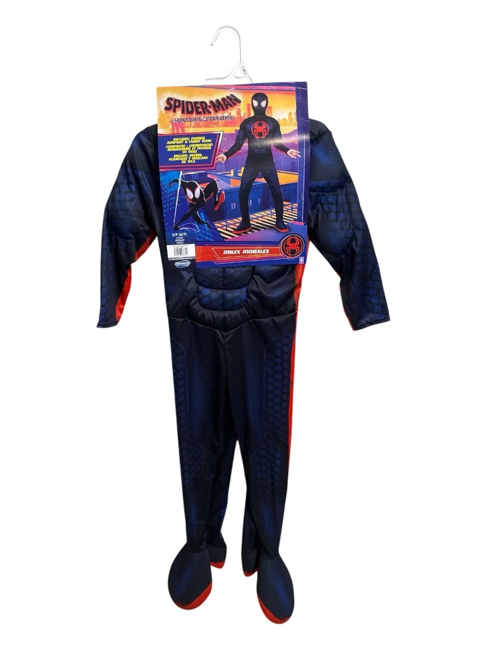 Marvel Spider-Man Miles Morales Kids Costume Halloween Dress Up, Size S (6-7)